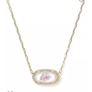 NWT- Kendra Scott Elisa Pave Frame Pendant Necklace